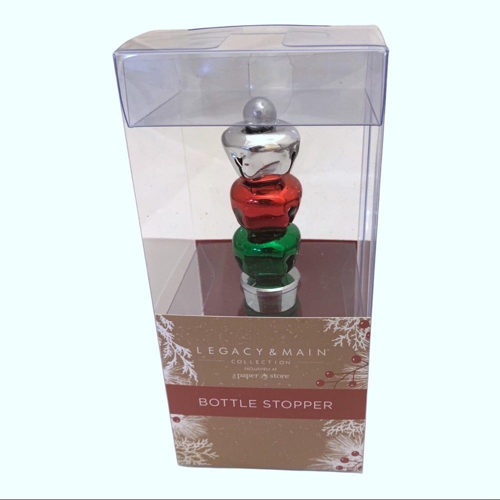 Legacy & Main Bells Holiday Bottle Stopper